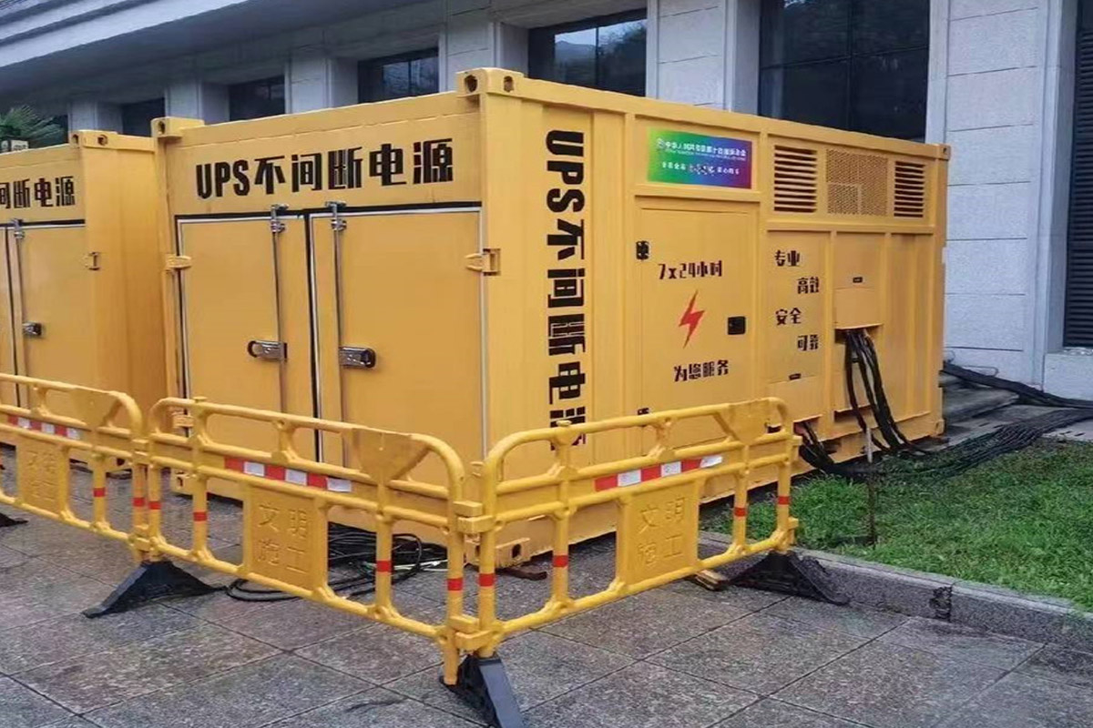 确山发电机租赁施工现场