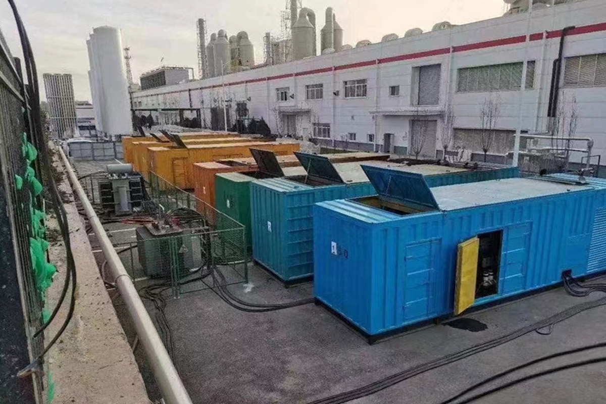 确山发电机租赁施工现场